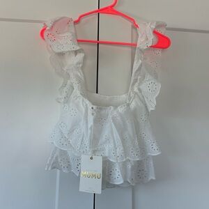 Show me your MuMu white summer top NWT